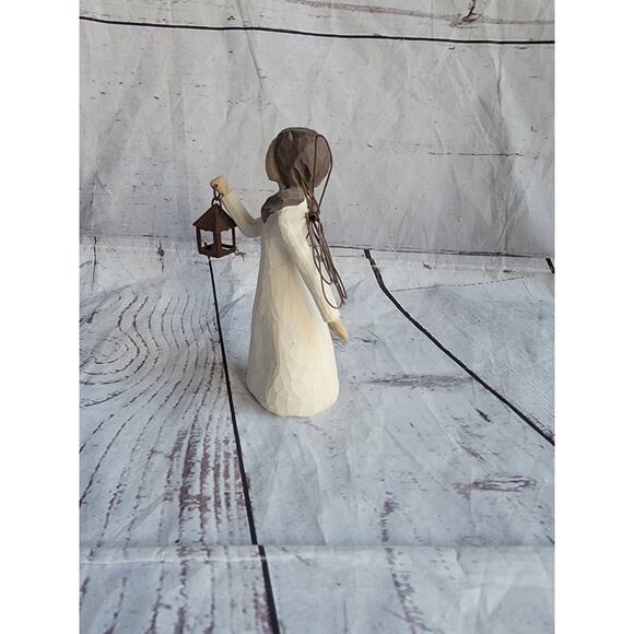 2001 DEMDACO Willow Tree Angel of Hope With Lantern Wooden Art Figurine 5.5in - Picture 5 of 7